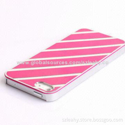 Case for iPhone 5/5s, PC is sticked with aluminum on the surface